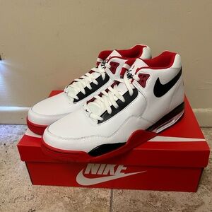 Nike Air Flight Legacy Black White Red Sneakers Retro OG BQ4212-100 Mens 14/15